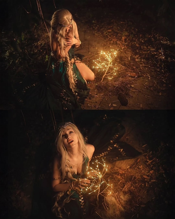 壁纸级《艾尔登法环》玛丽卡COS照 薄纱难掩曼妙曲线