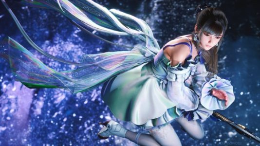 《剑星》女主全新雕像公开 身穿红色旗袍很性感